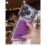 硅胶吸盘一字支架适用iPhone17promax手机壳苹果15电镀四角防摔壳