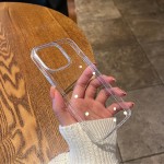 适用苹果17手机壳透明13防摔14promax亚克力15凹槽滴胶iphone16套