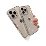 适用苹果17手机壳透明13防摔14promax亚克力15凹槽滴胶iphone16套