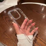 适用苹果17手机壳透明13防摔14promax亚克力15凹槽滴胶iphone16套