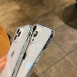 适用苹果17手机壳透明13防摔14promax亚克力15凹槽滴胶iphone16套