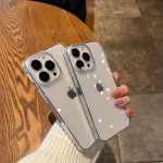 适用苹果17手机壳透明13防摔14promax亚克力15凹槽滴胶iphone16套
