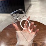 适用iPhone17PROMAX手机壳高清带镜头膜透明PC磁吸苹果16防摔15硬