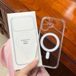 适用iPhone16苹果17promax精孔磁吸壳Magsafe透明15手机壳12批发