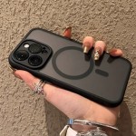 精孔肤感磁吸简约iphone16手机壳时尚全包苹果17透黑防摔保护套
