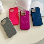 适用iphone16pro细圈磁吸液态硅胶手机壳苹果17AIR防摔纯色保护套