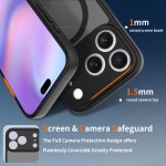 跨境TK适用苹果17pro手机壳磨砂磁吸精孔防摔iphone16/15pm手机壳