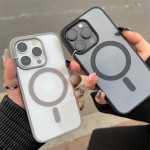 适用苹果17PM磁吸手机壳透明亚克力散热防摔iphone15磨砂保护套16