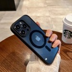 适用苹果17PM磁吸手机壳透明亚克力散热防摔iphone15磨砂保护套16