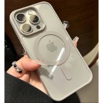 适用苹果17PM磁吸手机壳透明亚克力散热防摔iphone15磨砂保护套16