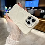 适用苹果17Promax磁吸手机壳液态硅胶波漾纹全包防摔苹果16手机壳