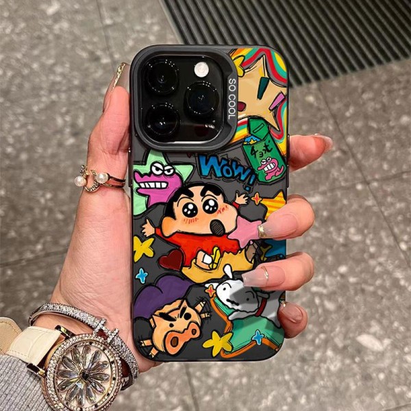 彩绘小新适用苹果16手机壳iPhone15promax 高级14硅胶13软12