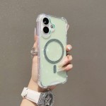 女生高颜值苹果17pro手机壳 闪粉磁吸iphone16防摔苹果17pm手机壳