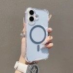 女生高颜值苹果17pro手机壳 闪粉磁吸iphone16防摔苹果17pm手机壳