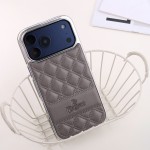 三边侧帖手机壳适用苹果iPhone17苹果16promax纯色皮革硬壳
