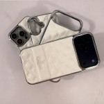 三边侧帖手机壳适用苹果iPhone17苹果16promax纯色皮革硬壳