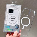 冰透PC适用于iPhone 17Promax手机壳苹果16简约透明磁吸硬壳15壳