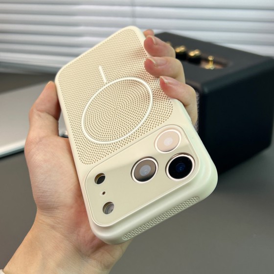 iPhone17PROMAX透气散热磁吸手机壳适用苹果16大视窗镜头膜保护套