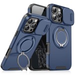 适用苹果17手机壳领客360磁吸支架推窗镜头盖防摔保护套iPhone16
