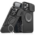 适用苹果17手机壳领客360磁吸支架推窗镜头盖防摔保护套iPhone16