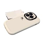适用苹果17promax手机壳简约彩绘M字母创意iPhone14Plus泡芙15/13