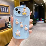 波浪推窗适用iPhone15PRO手机推拉窗diy鸭子软壳苹果16保护套13xr