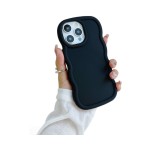 适用苹果18新款马卡龙大波浪手机壳糖果色大孔加厚iphone17软壳
