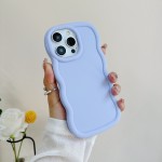 适用苹果18新款马卡龙大波浪手机壳糖果色大孔加厚iphone17软壳