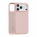 适用苹果17air官方tpu手机套磨砂磁吸iPhone15纯色16带绒布手机壳