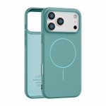 适用苹果17air官方tpu手机套磨砂磁吸iPhone15纯色16带绒布手机壳