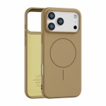 适用苹果17air官方tpu手机套磨砂磁吸iPhone15纯色16带绒布手机壳