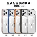 适用苹果17promax磁吸手机壳透明iphone17pro大孔防摔17air保护套