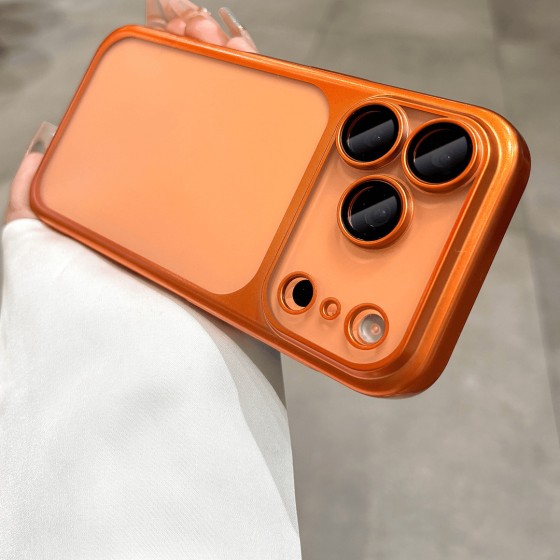 适用iPhone17PROMAX手机壳磨砂电镀PC超薄防摔苹果16镜头膜保护套