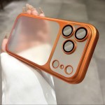 适用iPhone17PROMAX手机壳磨砂电镀PC超薄防摔苹果16镜头膜保护套