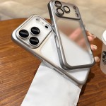 适用iPhone17PROMAX手机壳磨砂电镀PC超薄防摔苹果16镜头膜保护套
