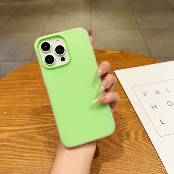 适用苹果18新款果冻手机壳简约糖果色tpu可彩绘iPhone17pro手机套