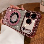 四角气囊防摔适用苹果17手机壳iPhone16优盾磁吸支架闪粉保护套15