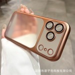 适用iPhone17promax原机磨砂电镀手机壳苹果16全包镜头防摔保护套
