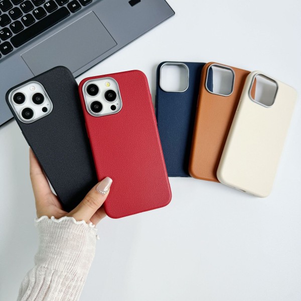 适用苹果18皮纹手机壳全包防摔可彩绘iphone17tpu素皮软壳素材