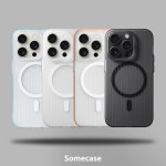 适用iPhone17ProMax磁吸手机壳瓦楞肤感磨砂苹果16全包防摔保护套