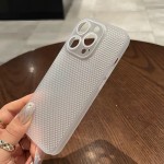 适用iPhone17pro透气网孔散热手机壳苹果16磨砂超薄防摔PP保护套