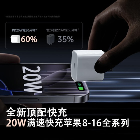 适用苹果充电器PD20W14手机快充充电头30w15数据线16两米充电套装