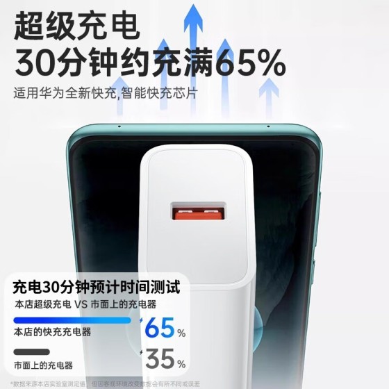 480W超级闪充适用于华为荣耀手机充电器插头6A快充数据线套装批发