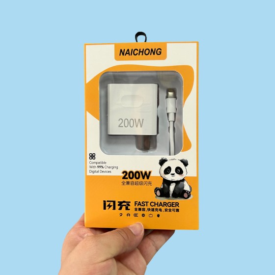 批发适用华为200W充电器Mate40pro66W超级快充Nove荣耀手机充电器