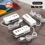 新款手机充电器排插多口pd充头type-c线通用usb延长线双pd5.1A