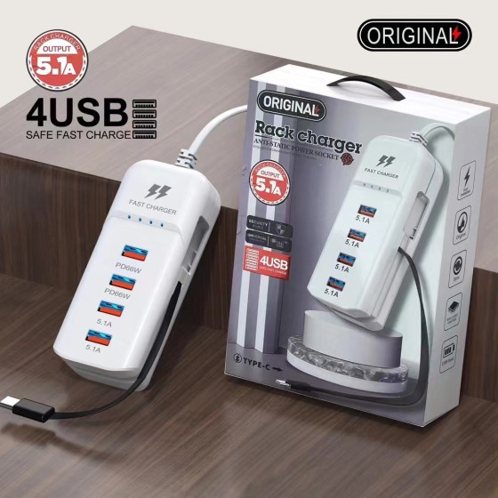 新款手机充电器排插多口pd充头type-c线通用usb延长线双pd5.1A