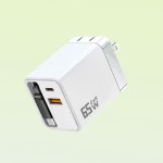 65W氮化镓快充自带伸缩充电头80W双口A+C 适用苹果华为手机充电器