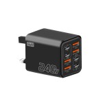 240W多口充电器PD手机插头4USB-4type-c充电头欧美英规电源适配器