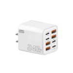 240W多口充电器PD手机插头4USB-4type-c充电头欧美英规电源适配器