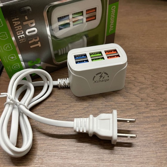 新款手机充电器6usb多口充头排插适用于苹果安卓3a插座通用